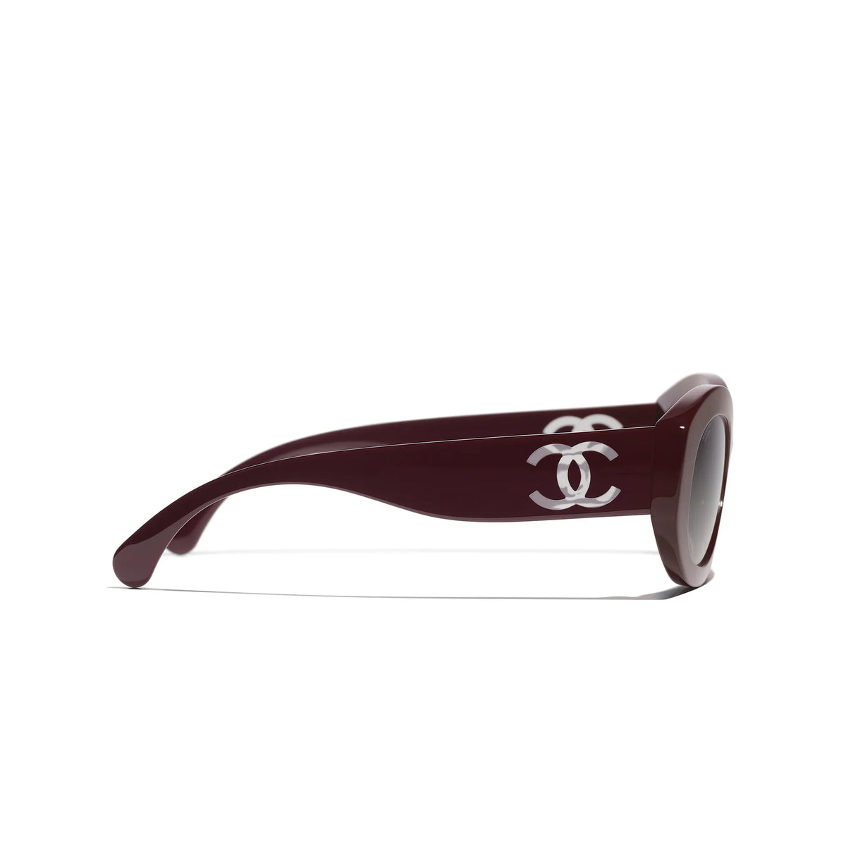 Chanel Women Oval Brown Sunglasses