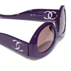 Chanel Women Oval Purple Sunglasses