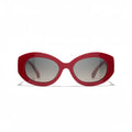 Chanel Women Oval Red Sunglasses