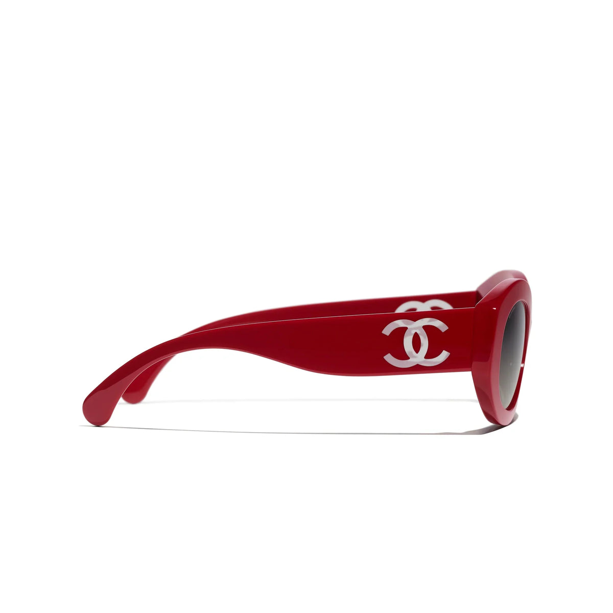 Chanel Women Oval Red Sunglasses