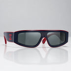 Chanel Women Cat Eye Blue Red Frame Sunglasses