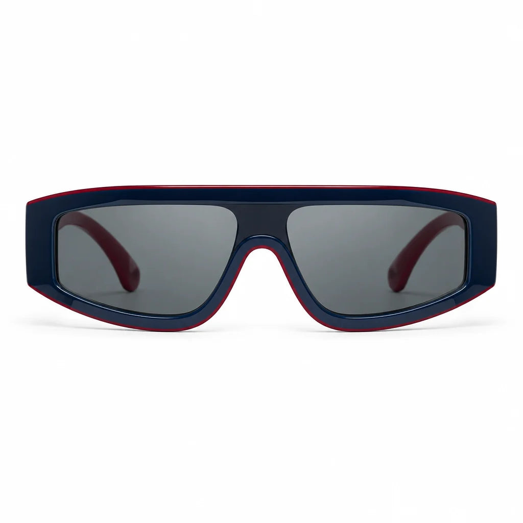 Chanel Women Cat Eye Blue Red Frame Sunglasses