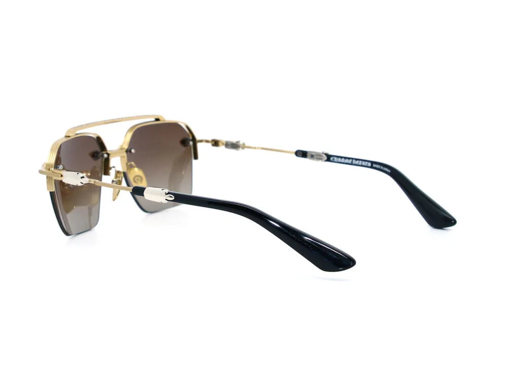 Chrome Hearts Bidi Esem 3090 Unisex Gold Frame / Brown Gradient Sunglasses