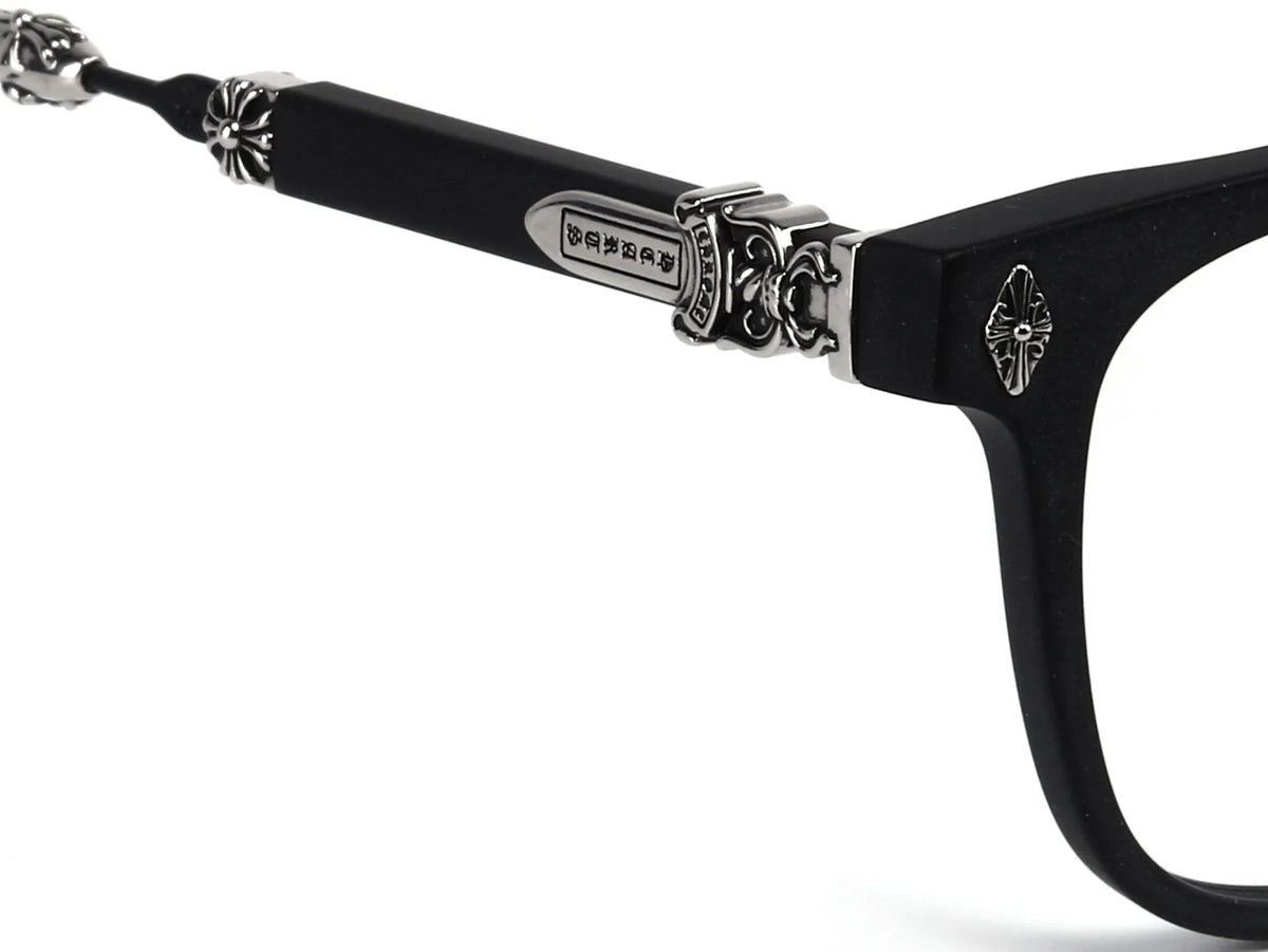 Chrome Hearts Call Melice 1141 Unisex Matte Black Square Rectangular Optical Glasses