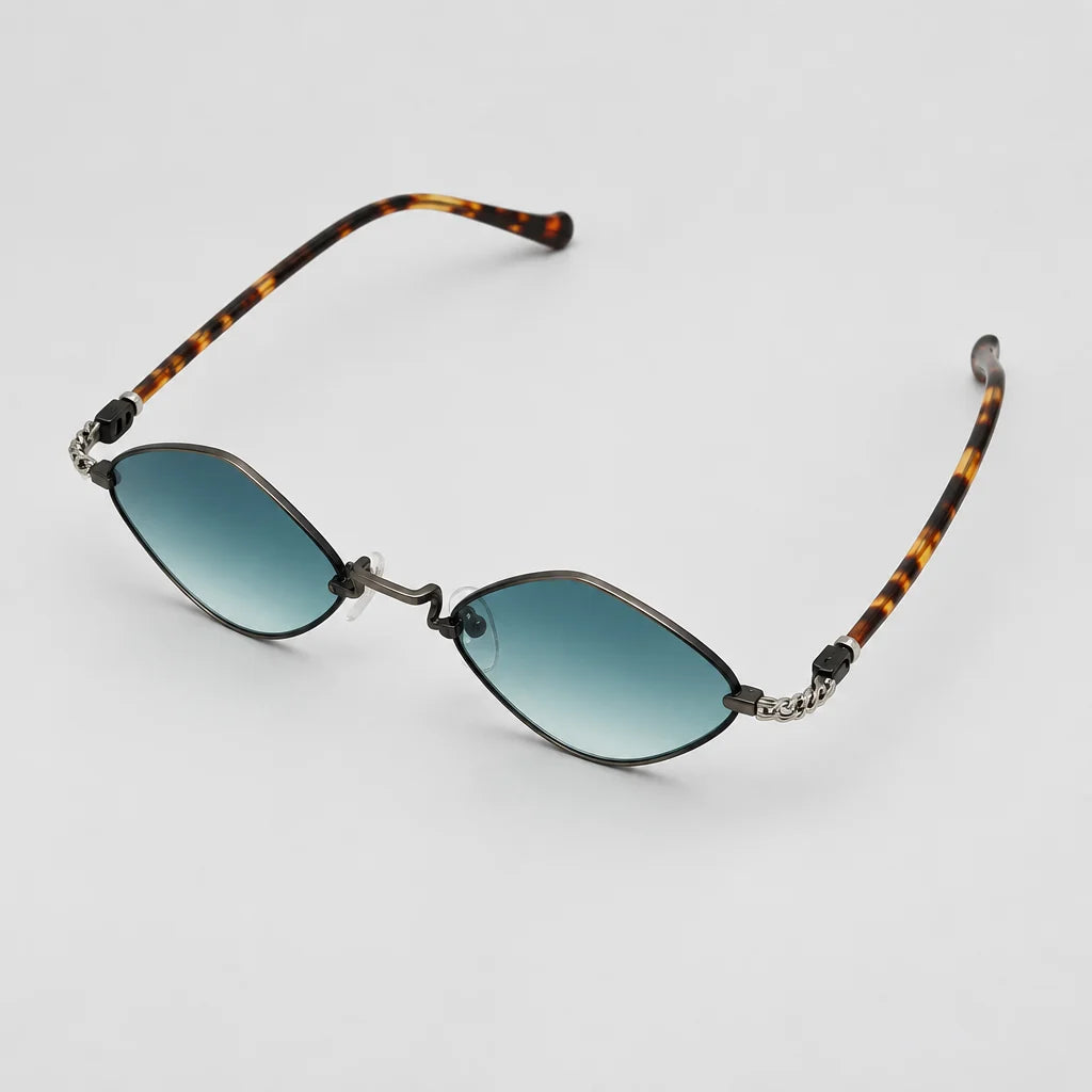 Chrome Hearts Diamond Dog 2154 Unisex Tortoiseshell & Black Diamond Sunglasses