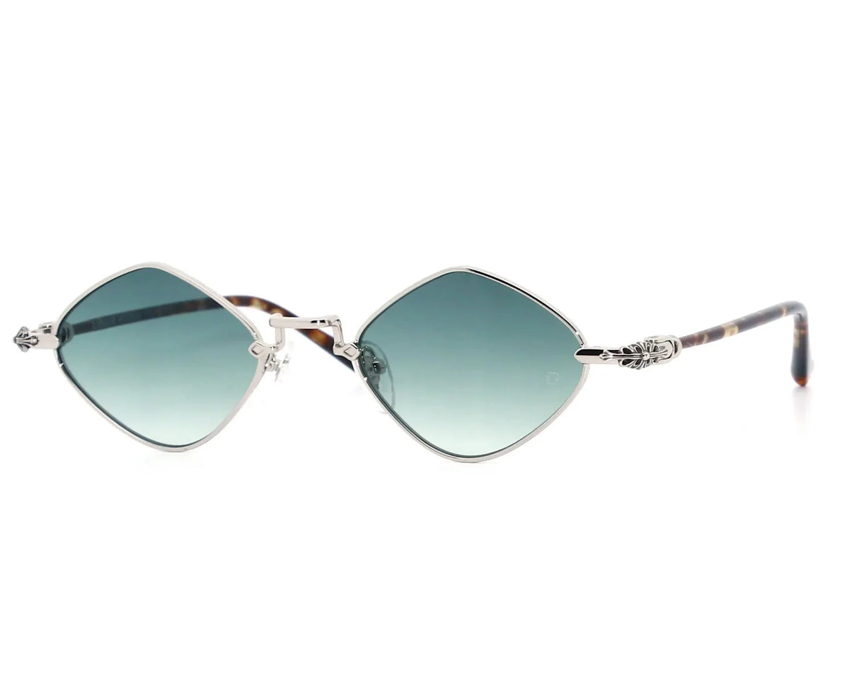 Chrome Hearts Diamond Dog 2153 Unisex Silver & Tortoiseshell Diamond Sunglasses