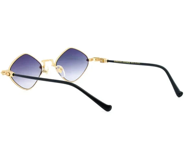 Chrome Hearts Diamond Dog 2155 Unisex Gold & Black Diamond Sunglasses