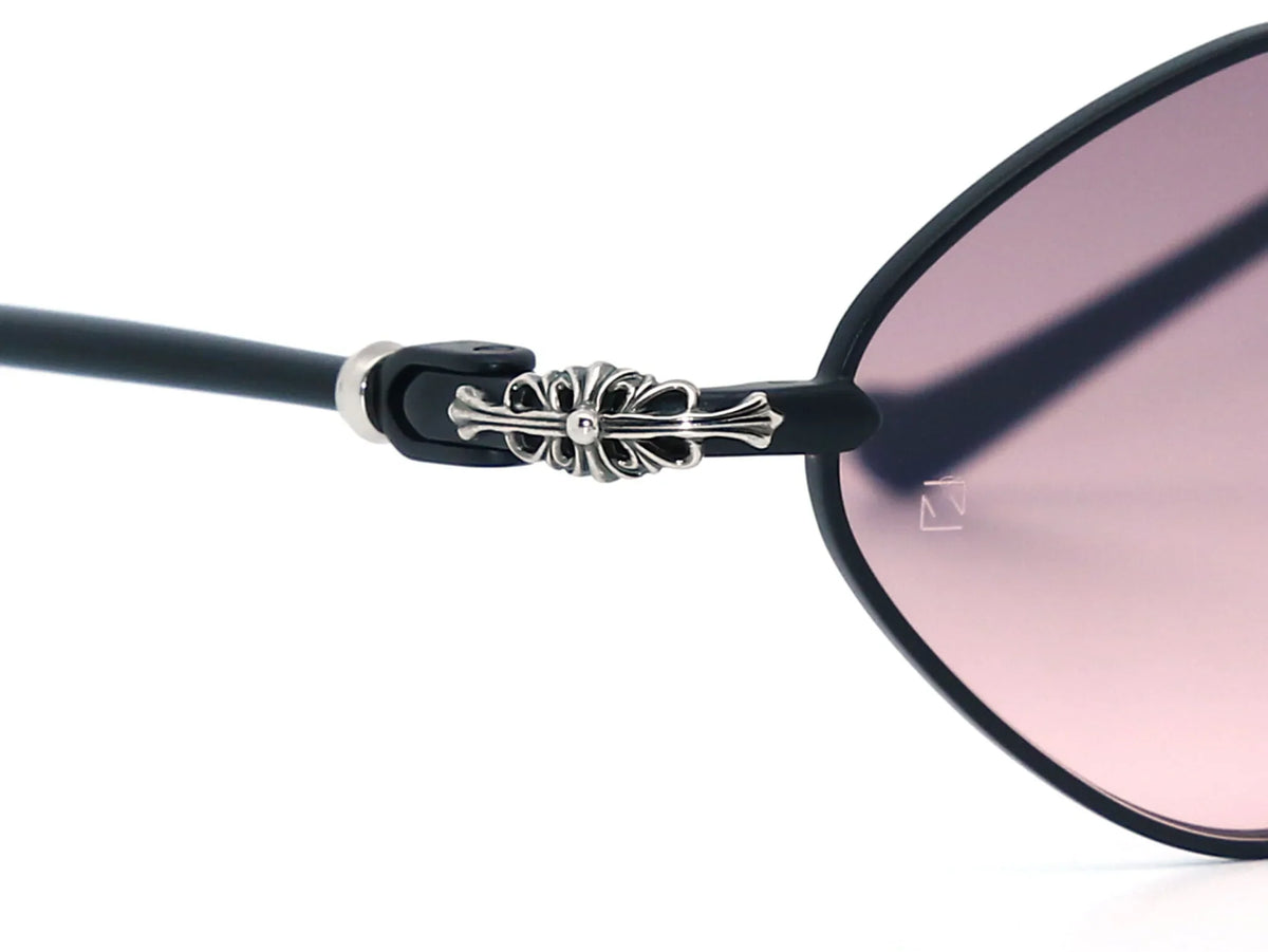 Chrome Hearts Diamond Dog 2158 Unisex Black & Burgundy Diamond Sunglasses