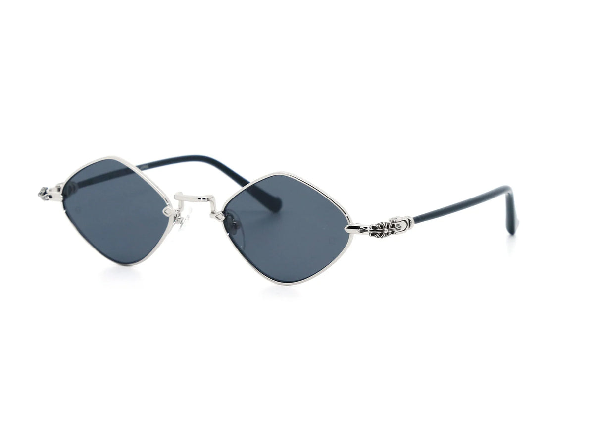 Chrome Hearts Diamond Dog 2160 Unisex Dark Grey Diamond Sunglasses