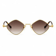 Chrome Hearts Diamond Dog 2157 Unisex Gold & Tortoiseshell Diamond Sunglasses