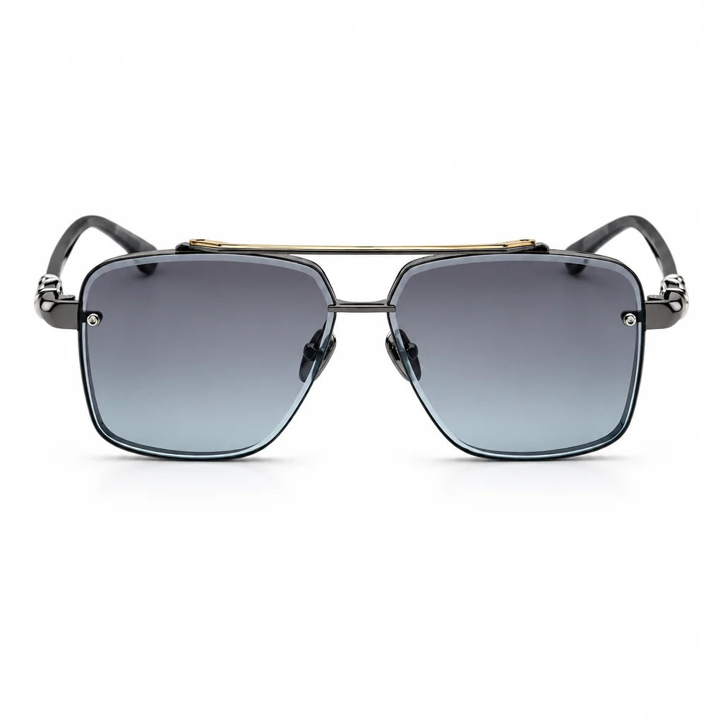 Chrome Hearts GHO 1400 Unisex Black & Grey Gradient Square Sunglasses