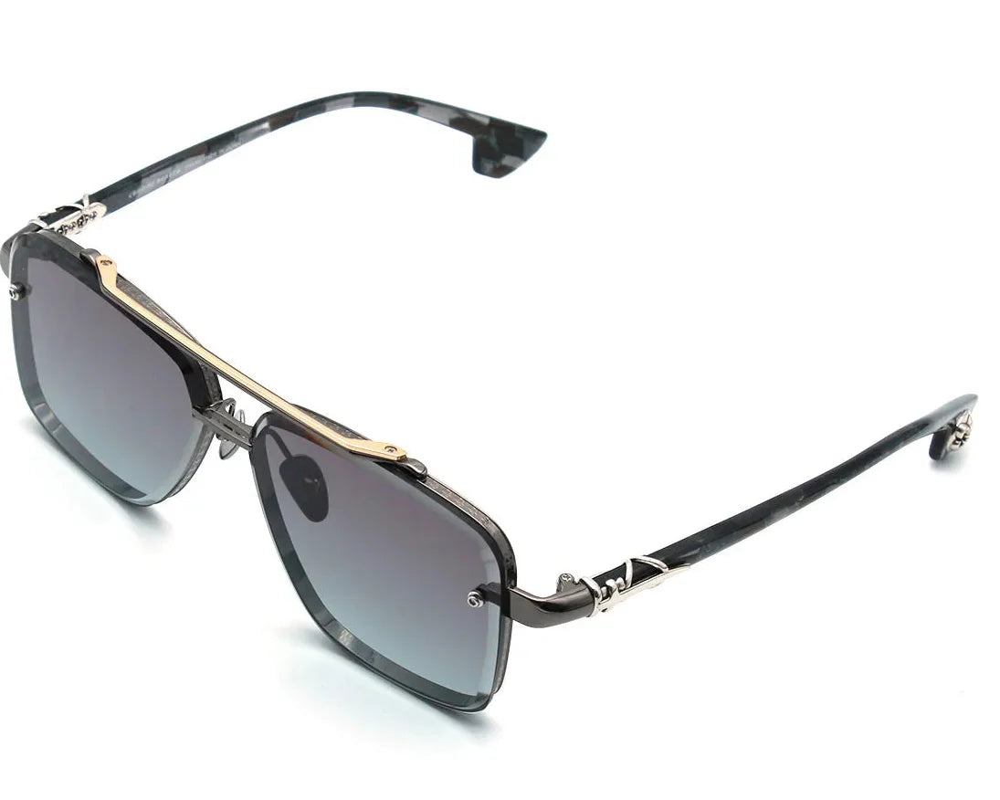 Chrome Hearts GHO 1400 Unisex Black & Grey Gradient Square Sunglasses