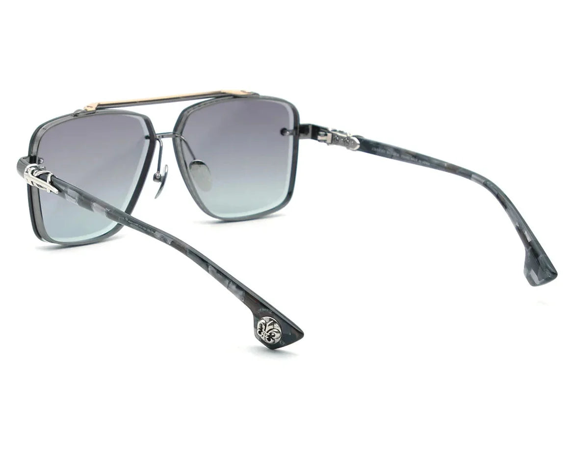 Chrome Hearts GHO 1400 Unisex Black & Grey Gradient Square Sunglasses