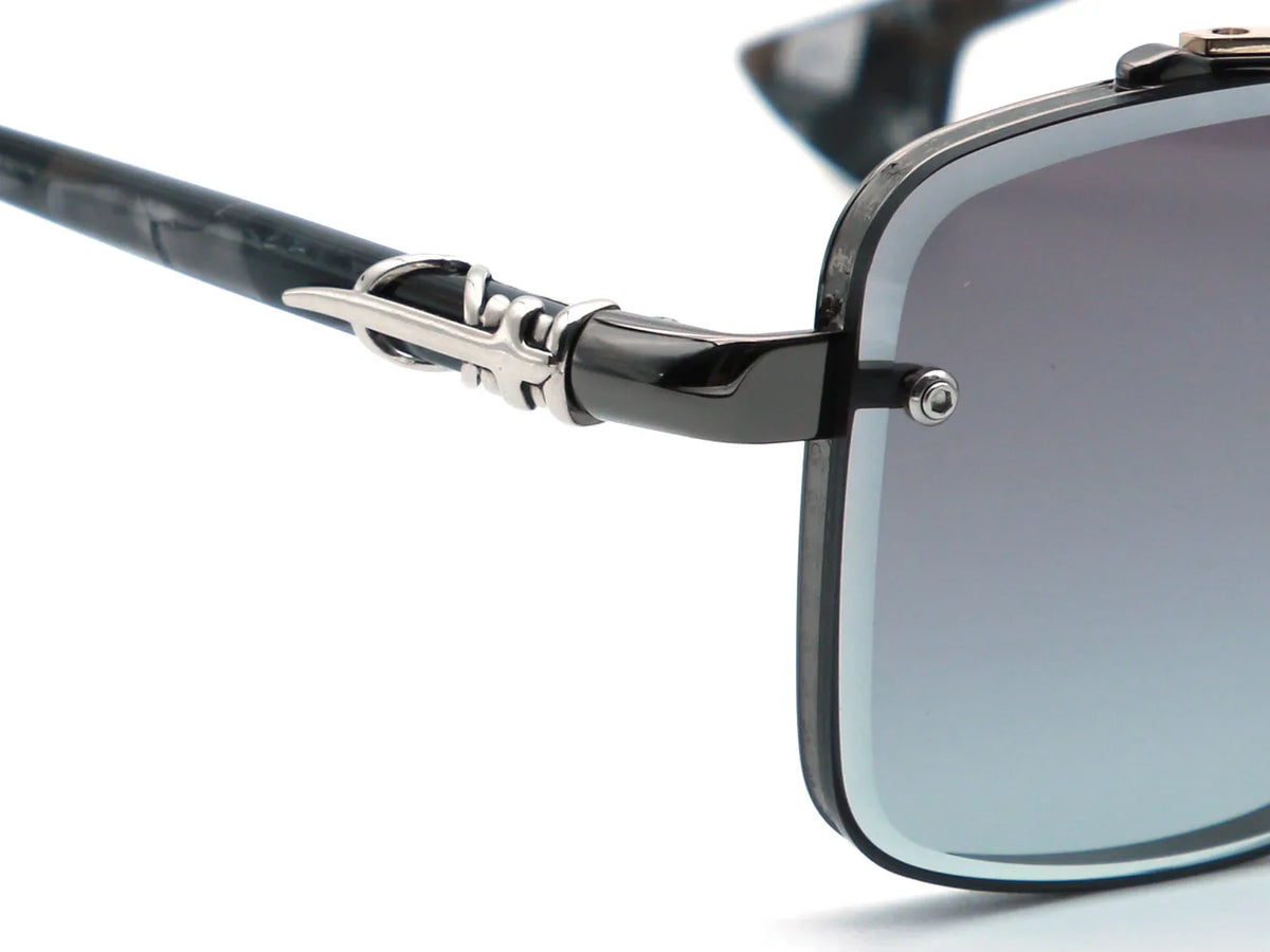 Chrome Hearts GHO 1400 Unisex Black & Grey Gradient Square Sunglasses