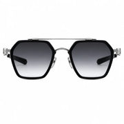Chrome Hearts Hotation 2632 Unisex Matte Black & Silver Gothic Geometric Sunglasses