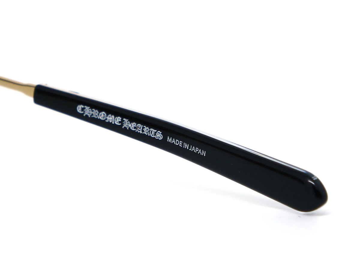 Chrome Hearts Hotation 2633 Unisex Matte Black & Gold Gothic Geometric Sunglasses