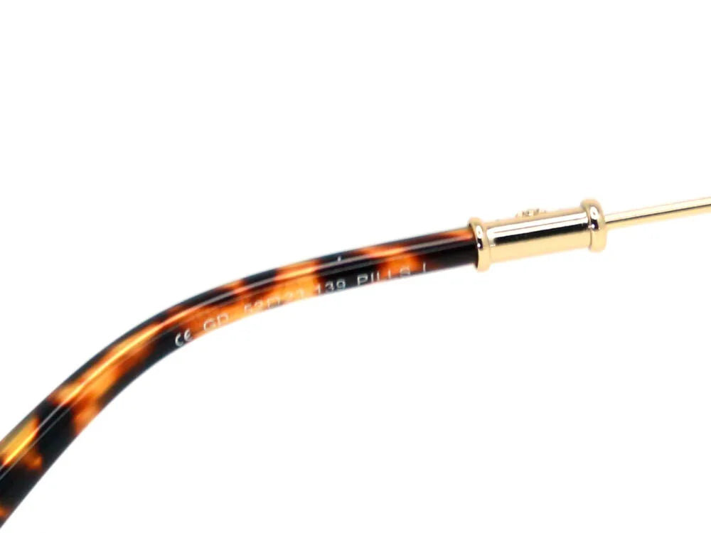 Chrome Hearts Pills I 0632 Unisex Gold & Tortoiseshell Rimless Oval Optical Glasses