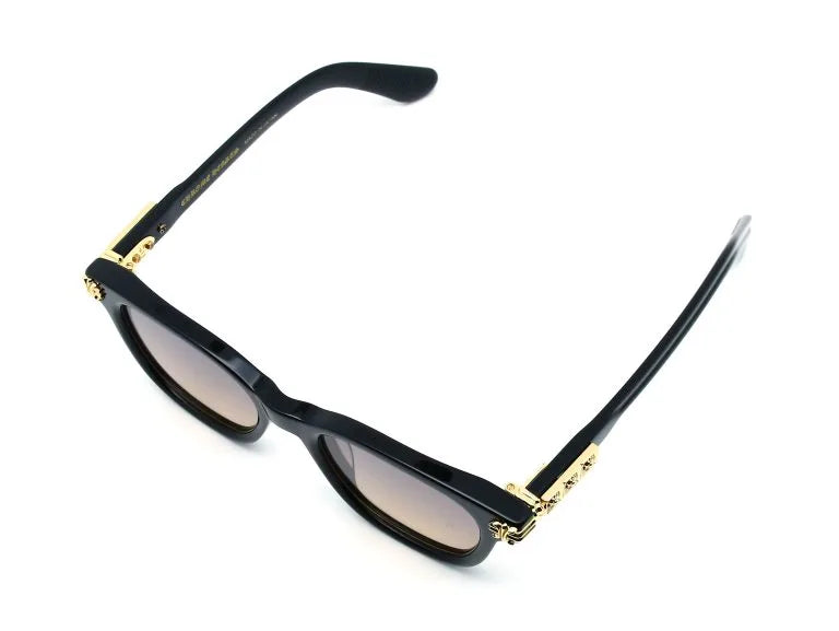 Chrome Hearts Smoke Show 3358 Unisex Gold & Black Gothic Round Rectangular Sunglasses
