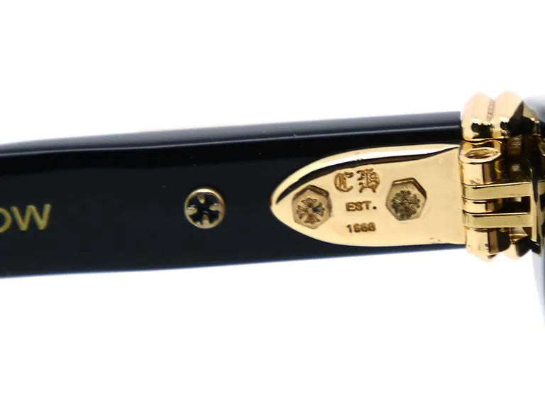 Chrome Hearts Smoke Show 3358 Unisex Gold & Black Gothic Round Rectangular Sunglasses