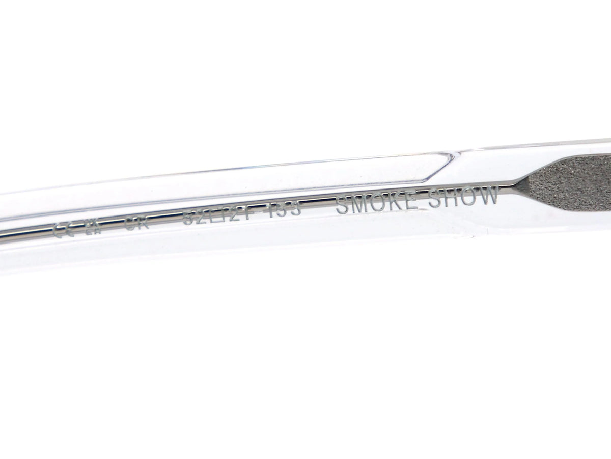 Chrome Hearts Smoke Show 3361 Unisex Clear Crystal & Silver Gothic Round, Rectangular Sunglasses