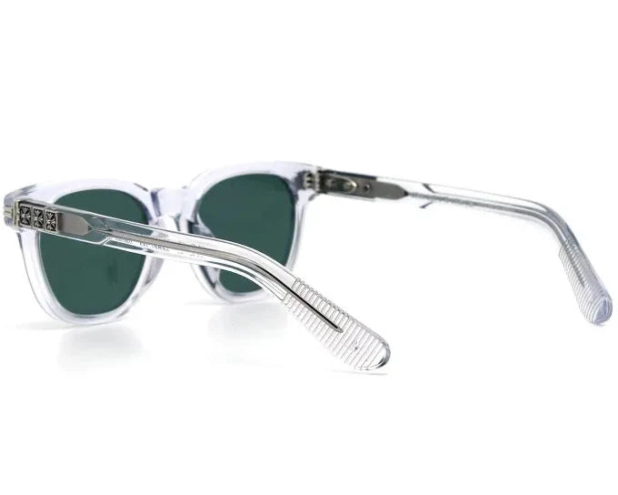 Chrome Hearts Smoke Show 3361 Unisex Clear Crystal & Silver Gothic Round, Rectangular Sunglasses