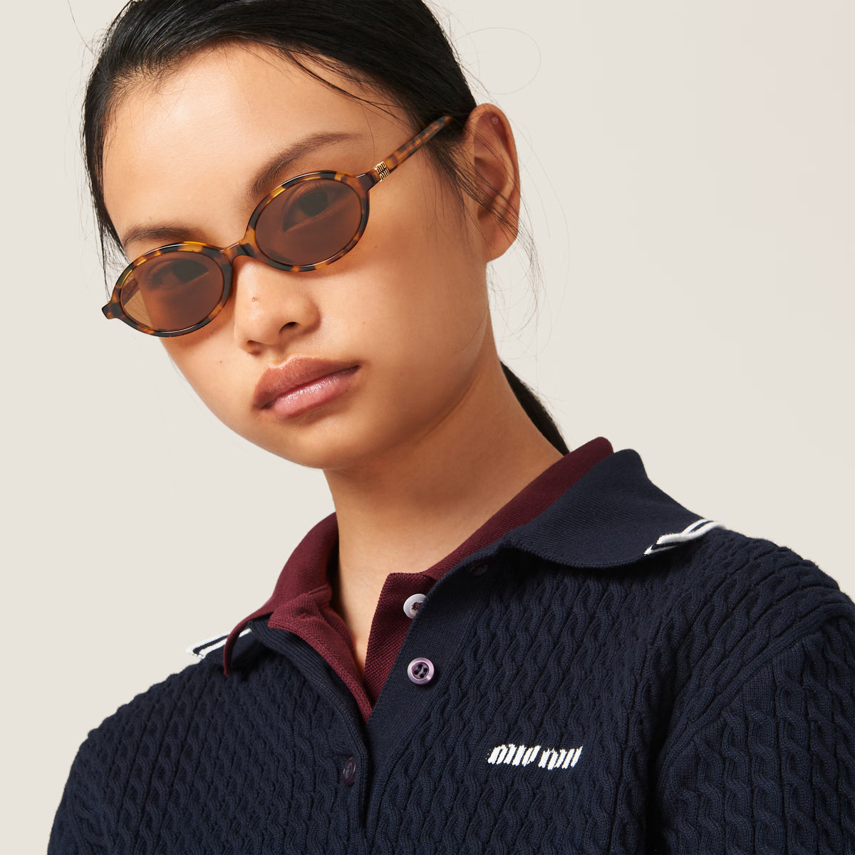 Miu Miu Regard Women Camel Beige Sunglasses