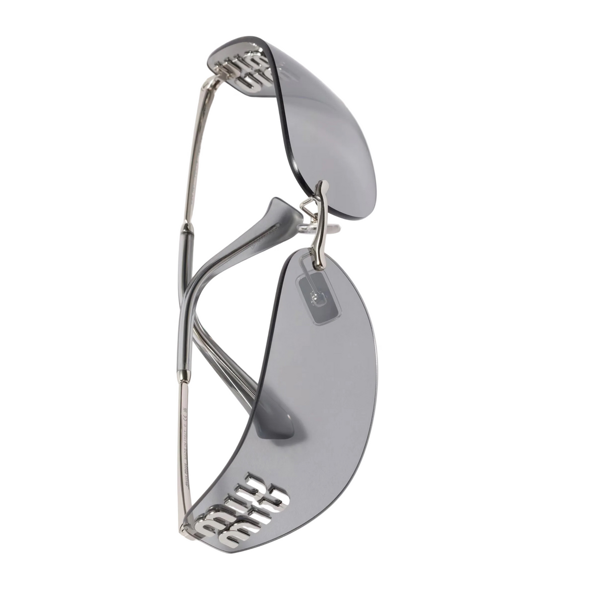 Miu Miu Women Aube Rimless Grey Sunglasses