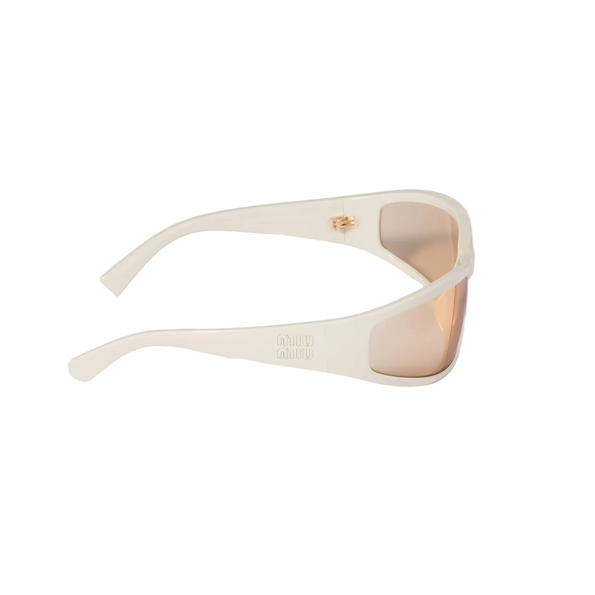 Miu Miu Eyewear Collection Women Milky White Wraparound Sunglasses