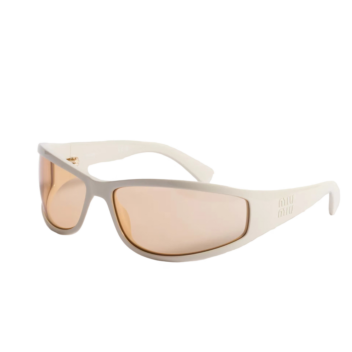Miu Miu Eyewear Collection Women Milky White Wraparound Sunglasses
