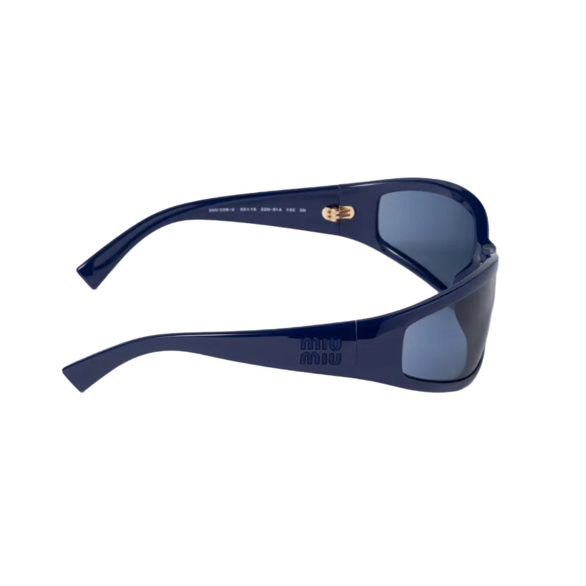 Miu Miu Eyewear Collection Women Indigo Wraparound Sunglasses