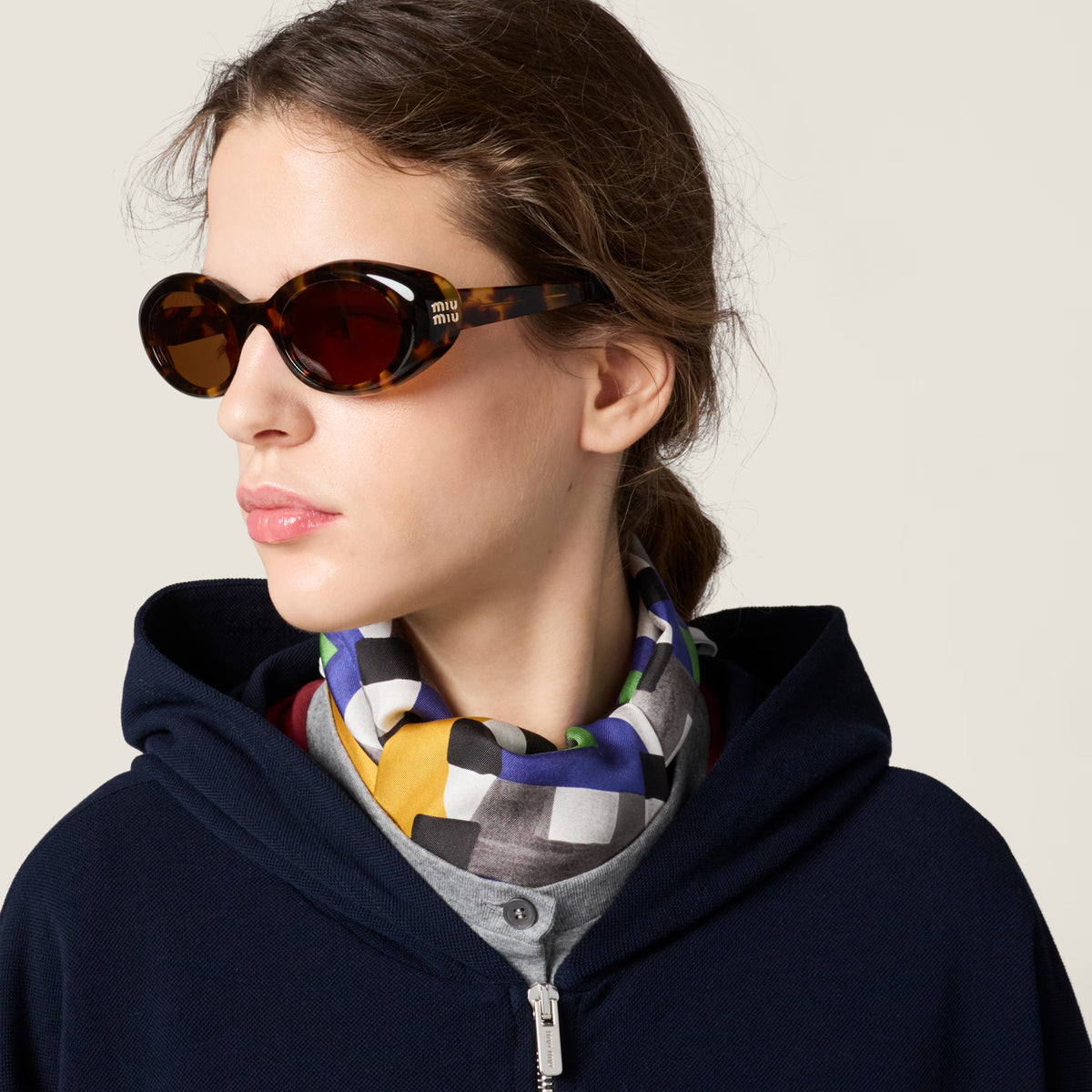 Miu Miu Women Rêverie Honey Havana / Dark Bronze Sunglasses