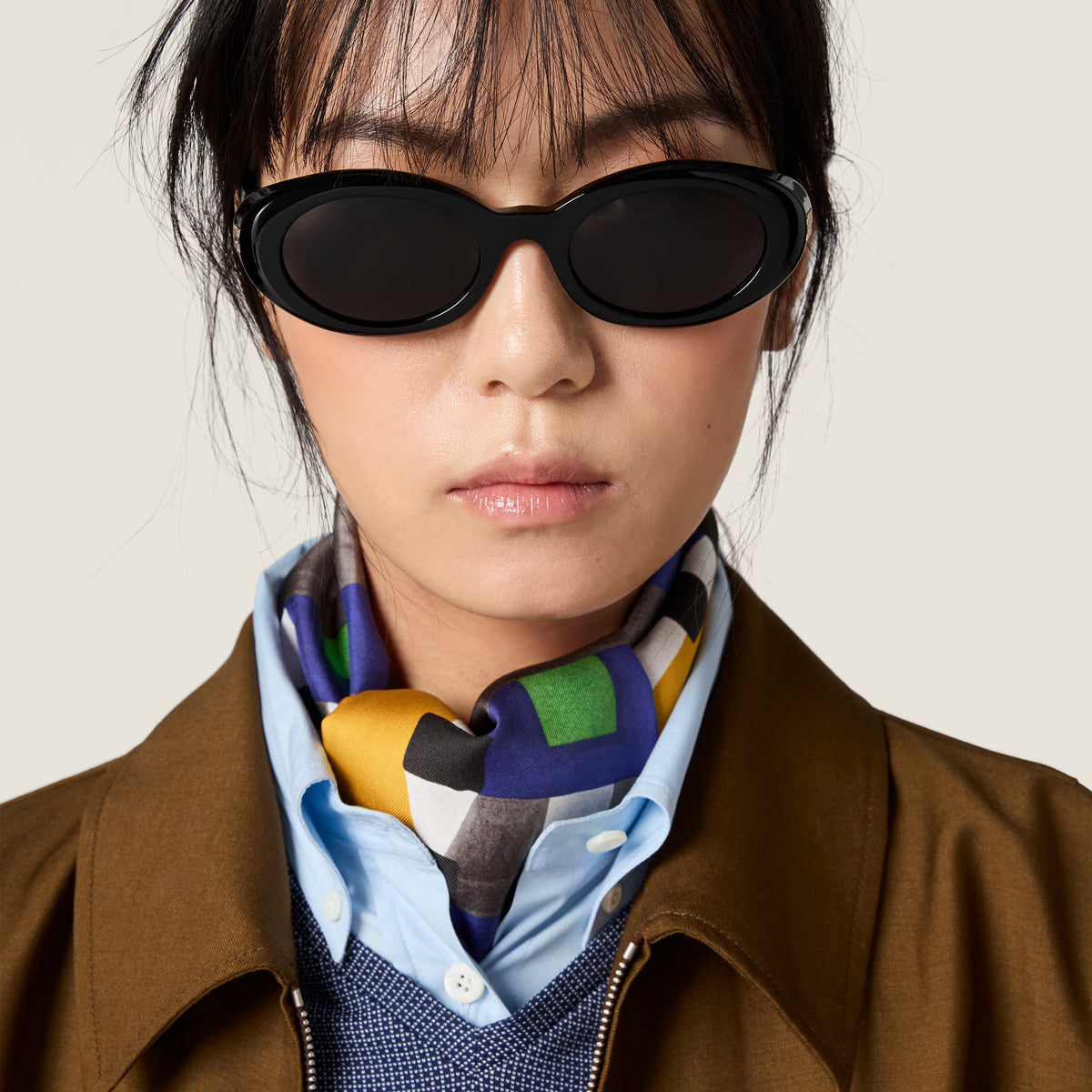 Miu Miu Women Rêverie Black / Slate Gray Lenses Sunglasses