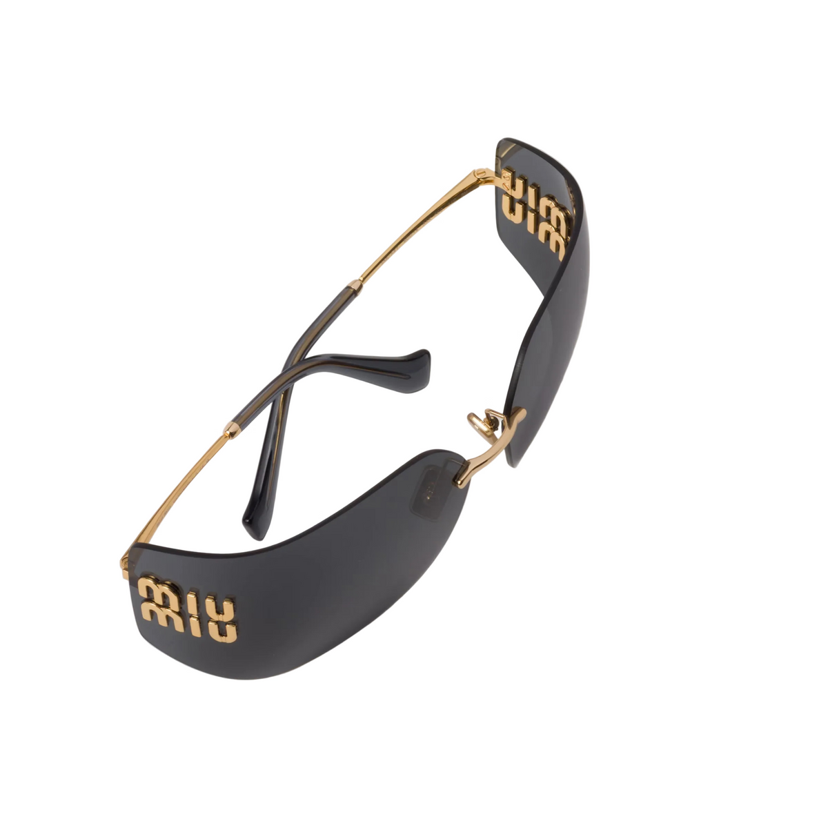 Miu Miu Aube Women Rimless Slate Gray Sunglasses
