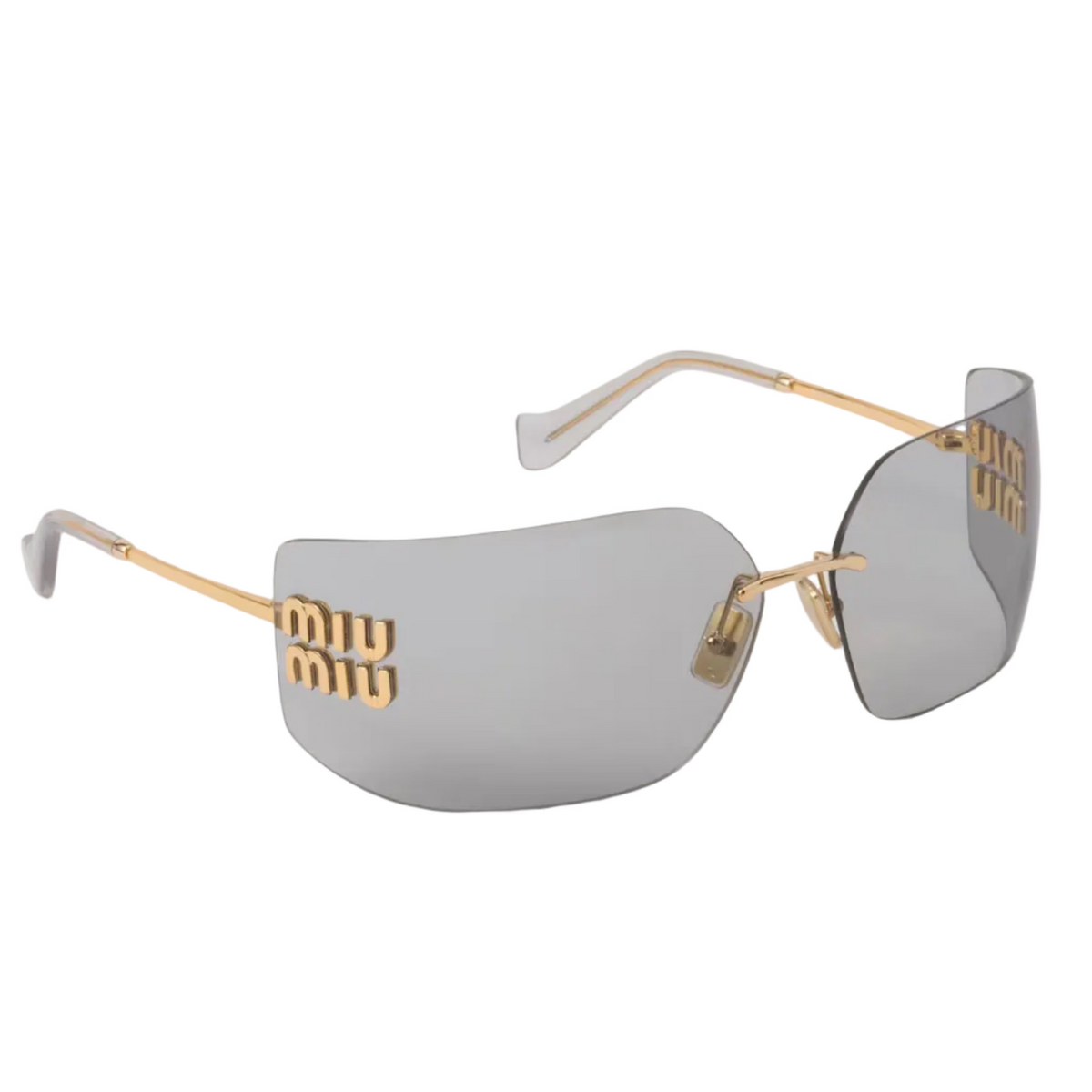 Miu Miu Aube Women Rimless Light Grey Sunglasses
