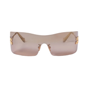 Miu Miu Aube Women Rimless Gold / Bronze Sunglasses