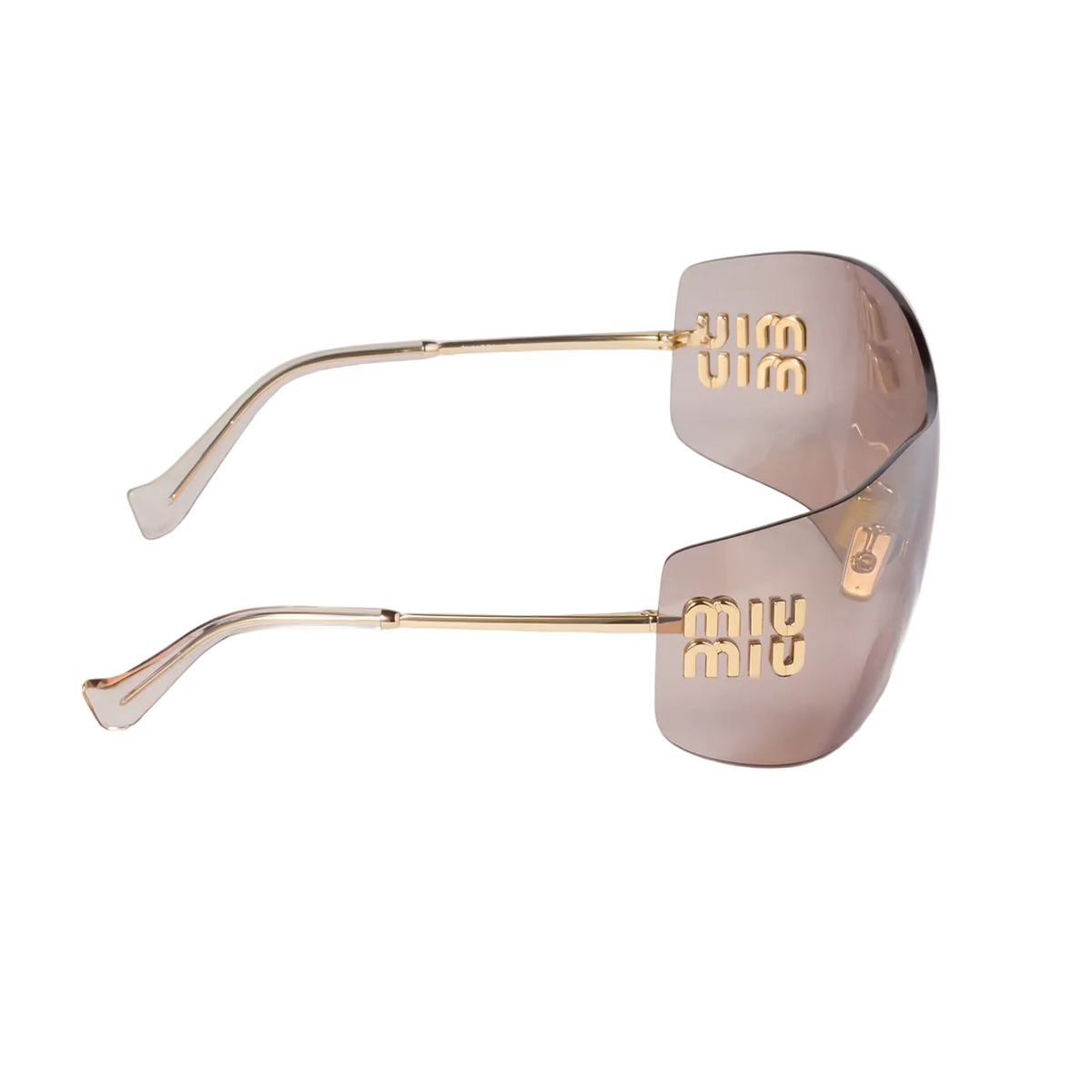 Miu Miu Aube Women Rimless Gold / Bronze Sunglasses