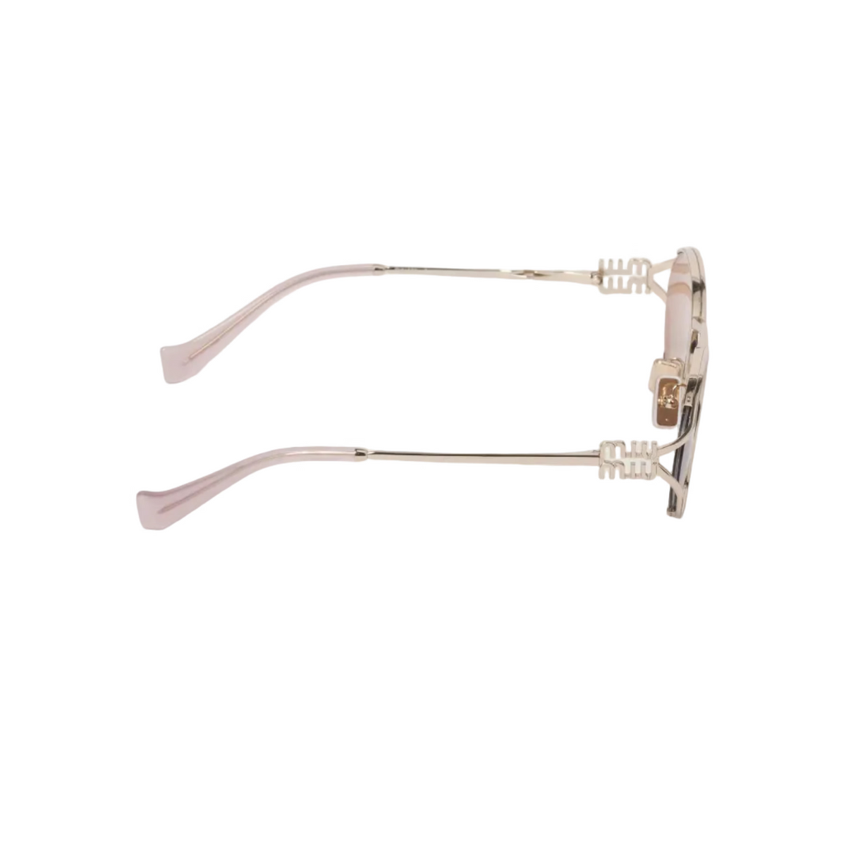 Miu Miu Women Logo Oval Rose gold Sunglasses