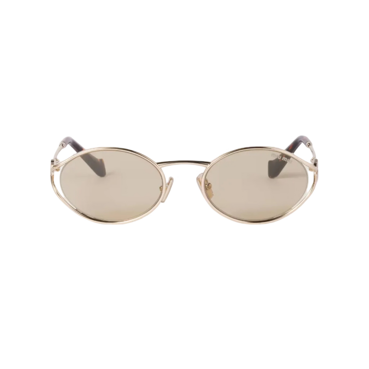 Miu Miu Women Logo Oval Camomile Sunglasses