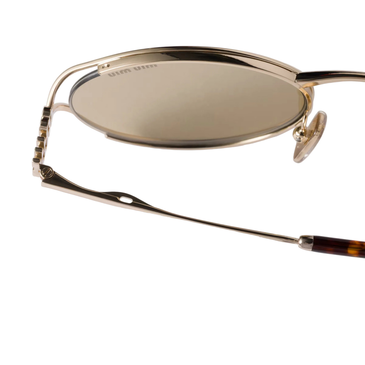 Miu Miu Women Logo Oval Camomile Sunglasses