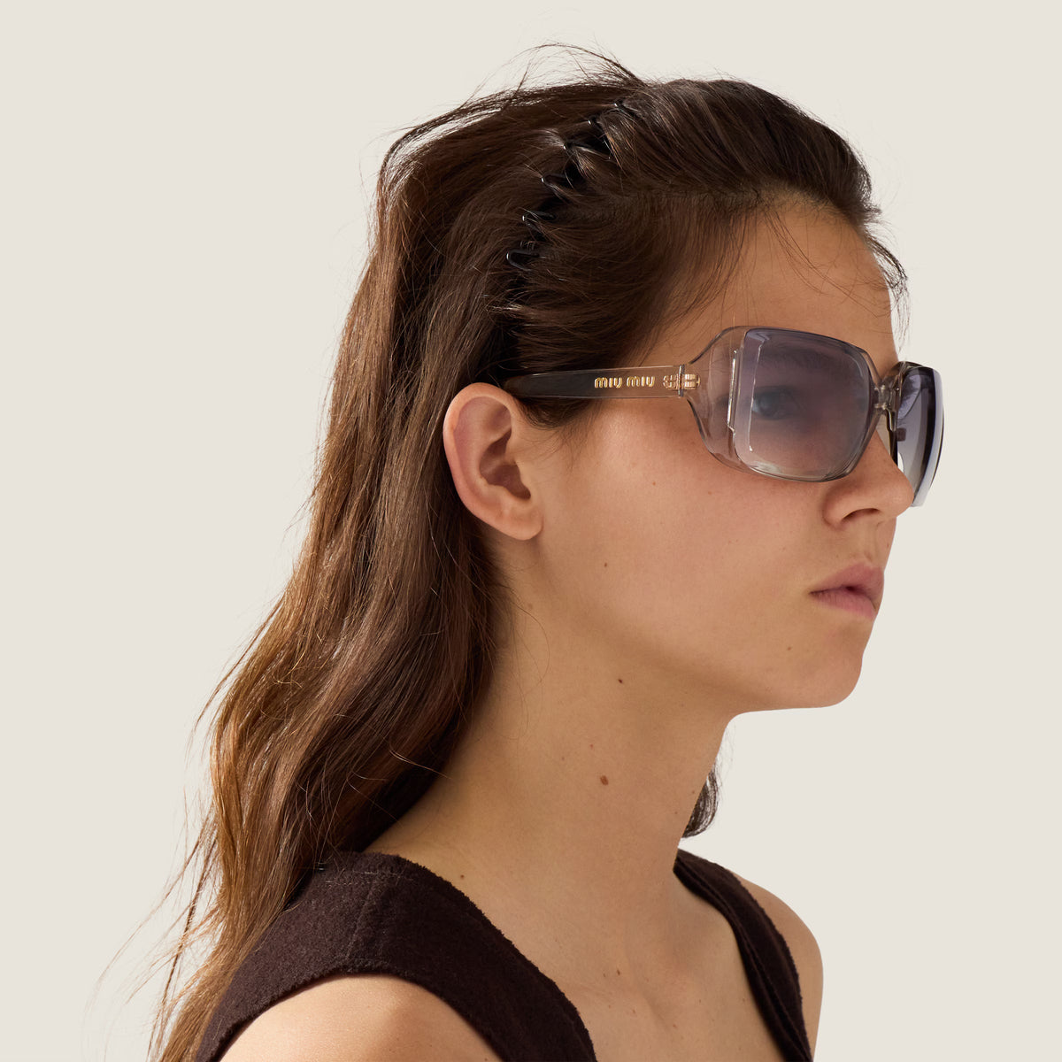 Miu Miu Runway SMUC08 Women Dune / Periwinkle Gradient Sunglasses