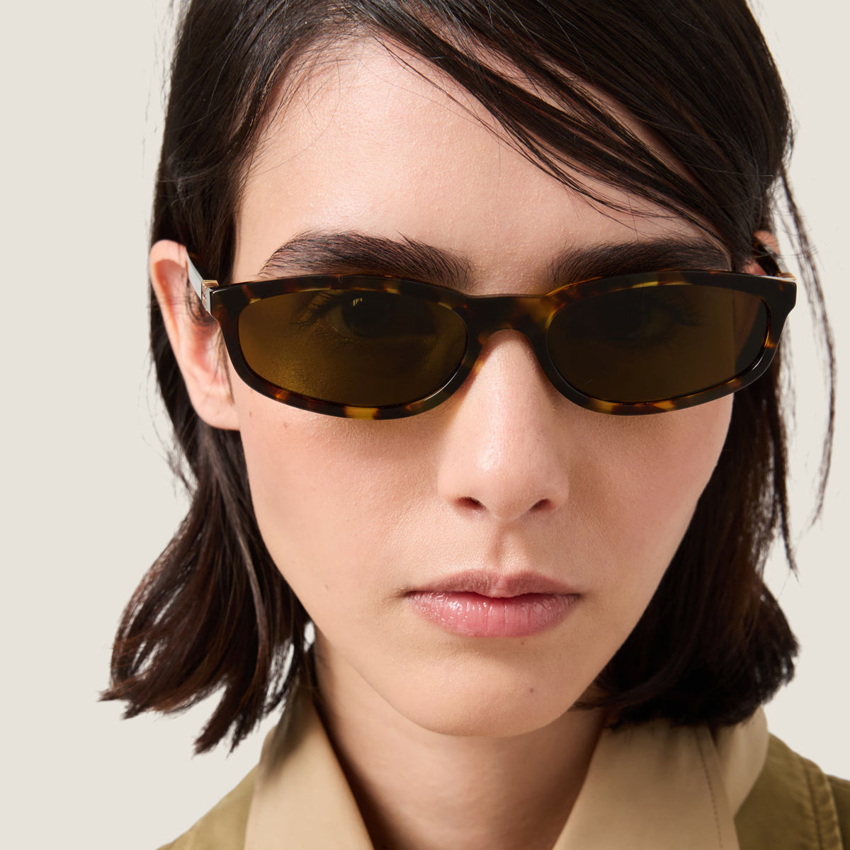 Miu Miu Regard SMUA06 Women Honey Tortoiseshell / Loden Green Sunglasses