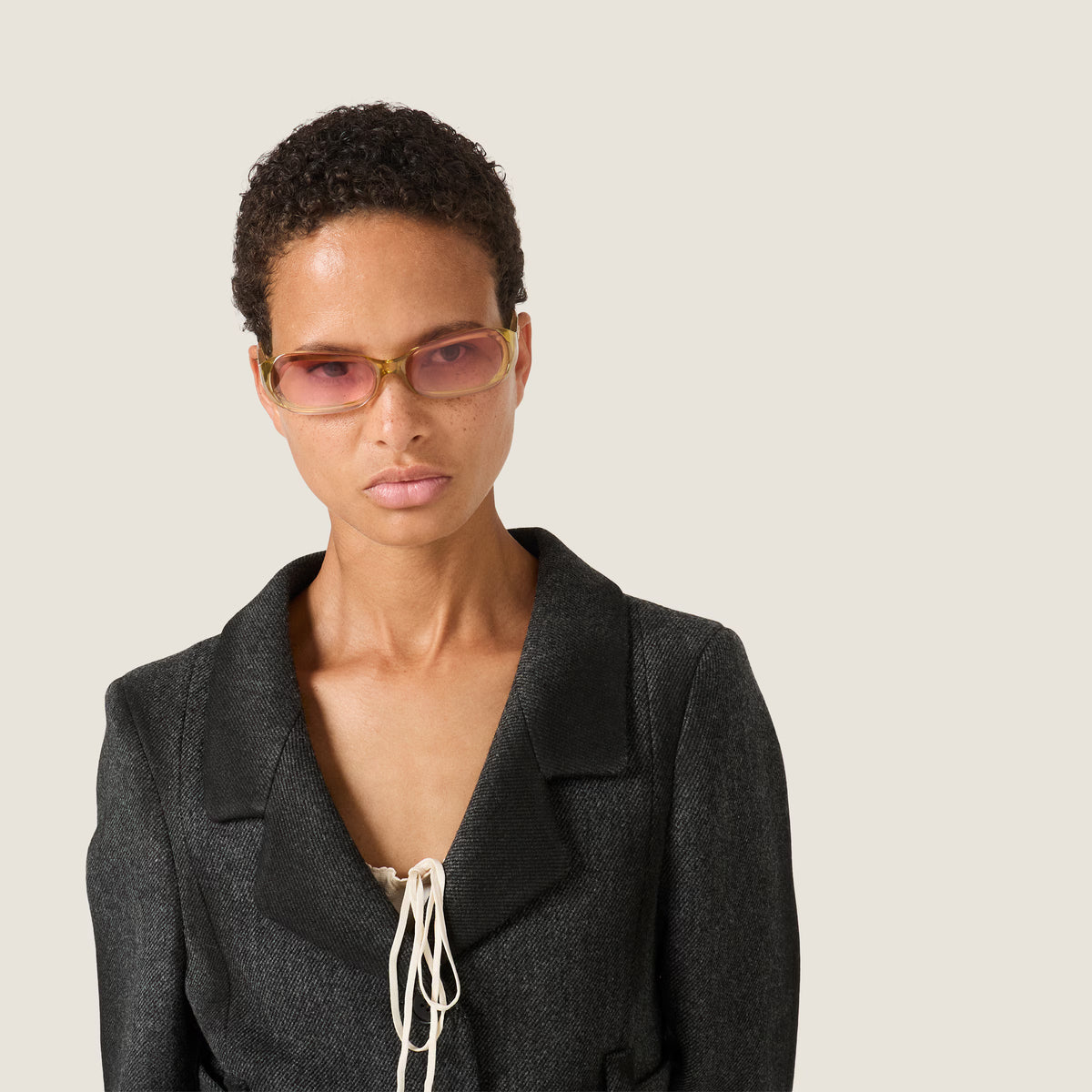 Miu Miu Runway SMUC07 Women Sunny Yellow / Peony Bio Gradient Sunglasses