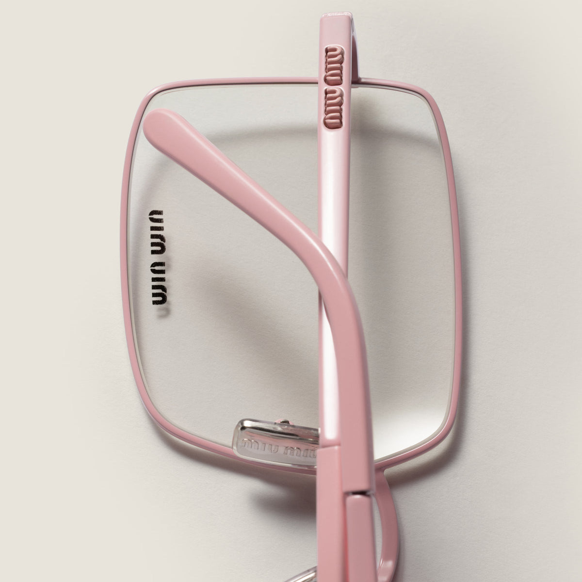 Miu Miu Runway SMUC53 Women Pink Metal Blue-ray Transparent Glasses