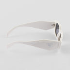 Prada Women Geometric Frame White Sunglasses