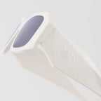 Prada Women Geometric Frame White Sunglasses