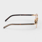 Prada Women Round Frame Cosmic Gold Sunglasses