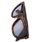 Prada Women Rectangular Frame Mocha Brown Sunglasses