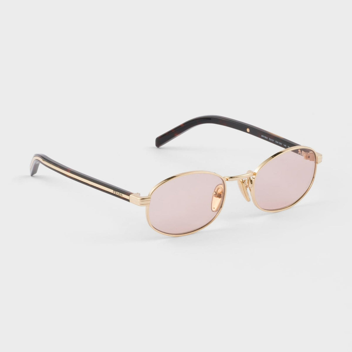 Prada Women Round Frame Cosmic Gold Sunglasses