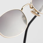 Prada Women Round Frame Pale Gold Sunglasses