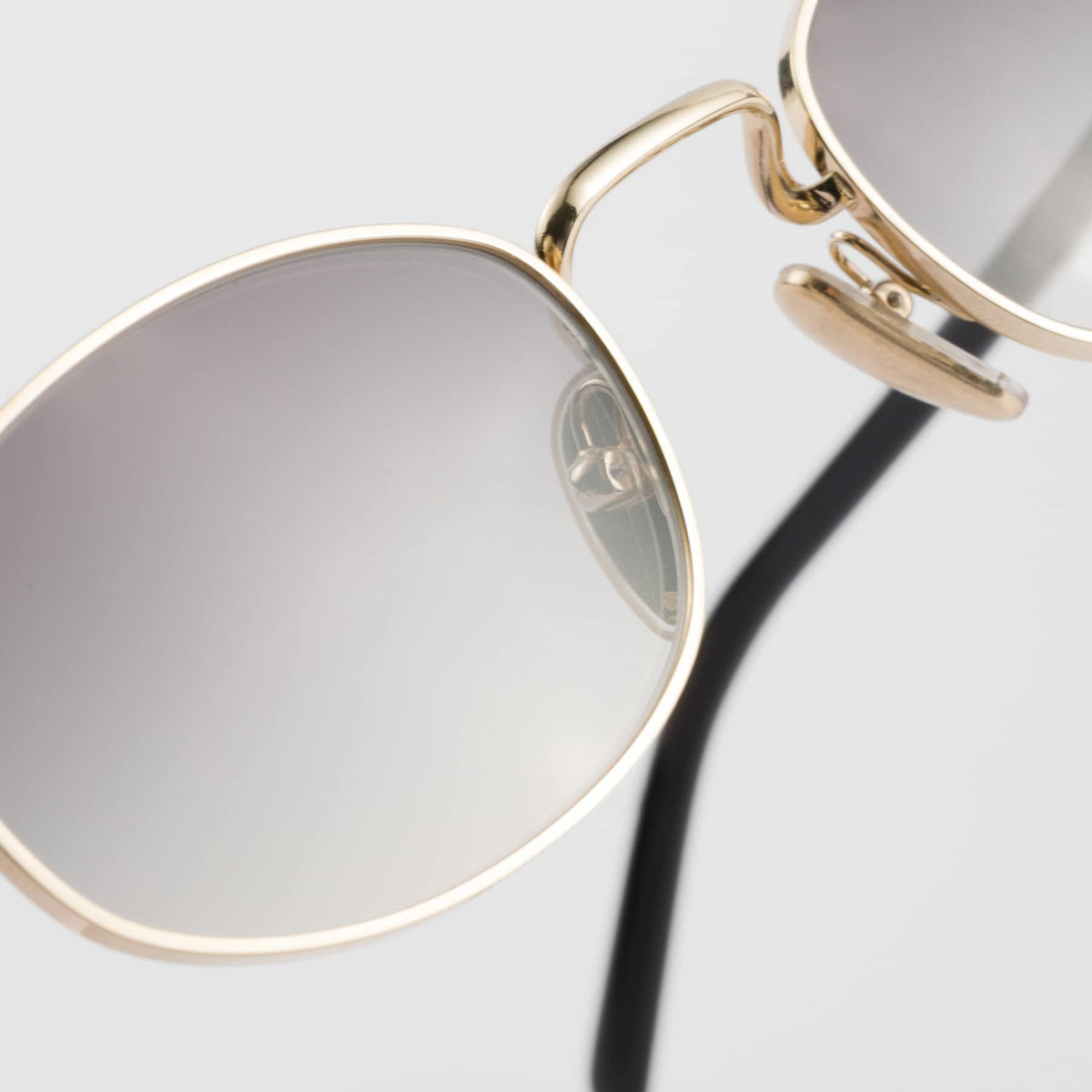 Prada Women Round Frame Pale Gold Sunglasses